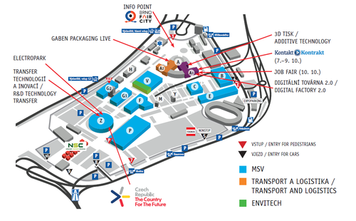 Mapa Mezinárodní strojírenský veletrh 2019 | ORBIT